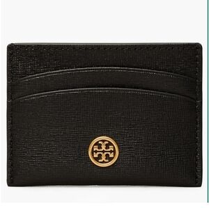 FINAL PRICE ✨️ Tory Burch ROBINSON Black Leather DISCONTINUED Card Holder Wallet